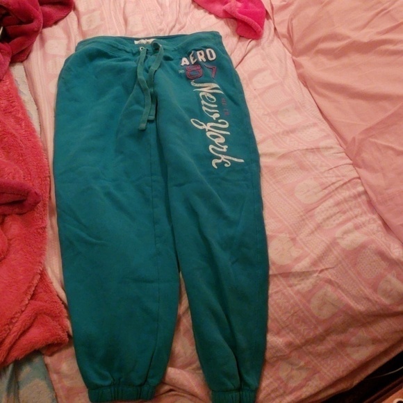 Aeropostale Pants - Small teal aeropostale sweat pants.